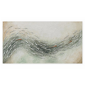 Quadro Materico verde salvia con pesci VORTEX GREEN AGAVE by Alessandro Vinci - 150x80 cm - spedizione inclusae