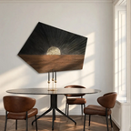 Quadro materico su tela irregolare - SUNSET 140×100 cm by Alessandro Vinci - spedizione inclusa