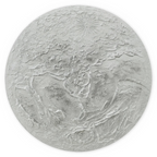 Quadro Luna materico silver - MOON 110 cm - by Alessandro Vinci - spedizione inclusa
