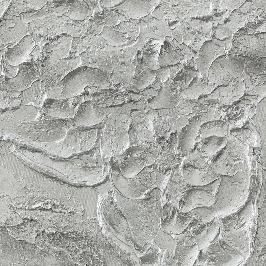Quadro Luna materico silver - MOON 110 cm - by Alessandro Vinci - spedizione inclusa