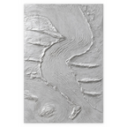 Quadro Argento Materico THE RIVER 100×150 cm - By Alessandro Vinci - spedizione inclusa