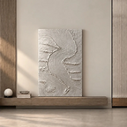 Quadro Argento Materico THE RIVER 100×150 cm - By Alessandro Vinci - spedizione inclusa