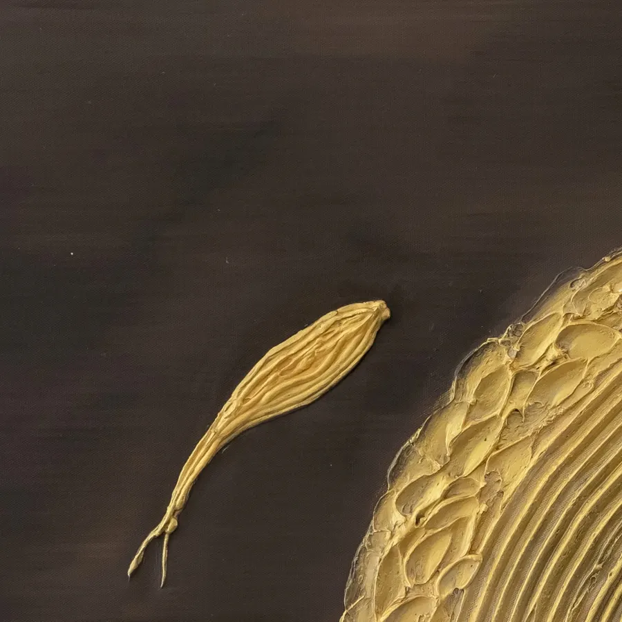 Quadro materico con cornice TRIADE 100×100 cm - by Alessandro Vinci - spedizione inclusa