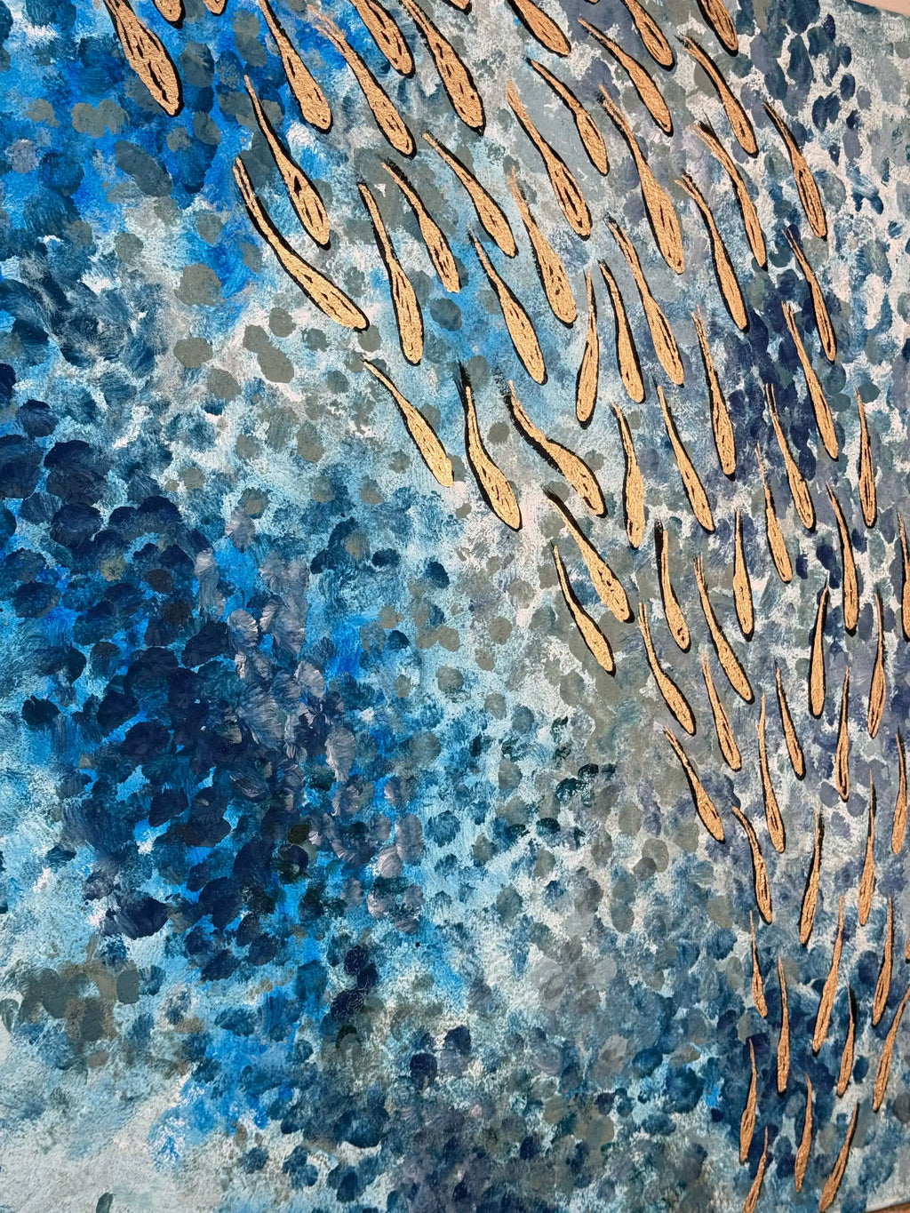 FISH VORTEX LIGHT BLUE - Alessandro Vinci - Quadri Su Commissione