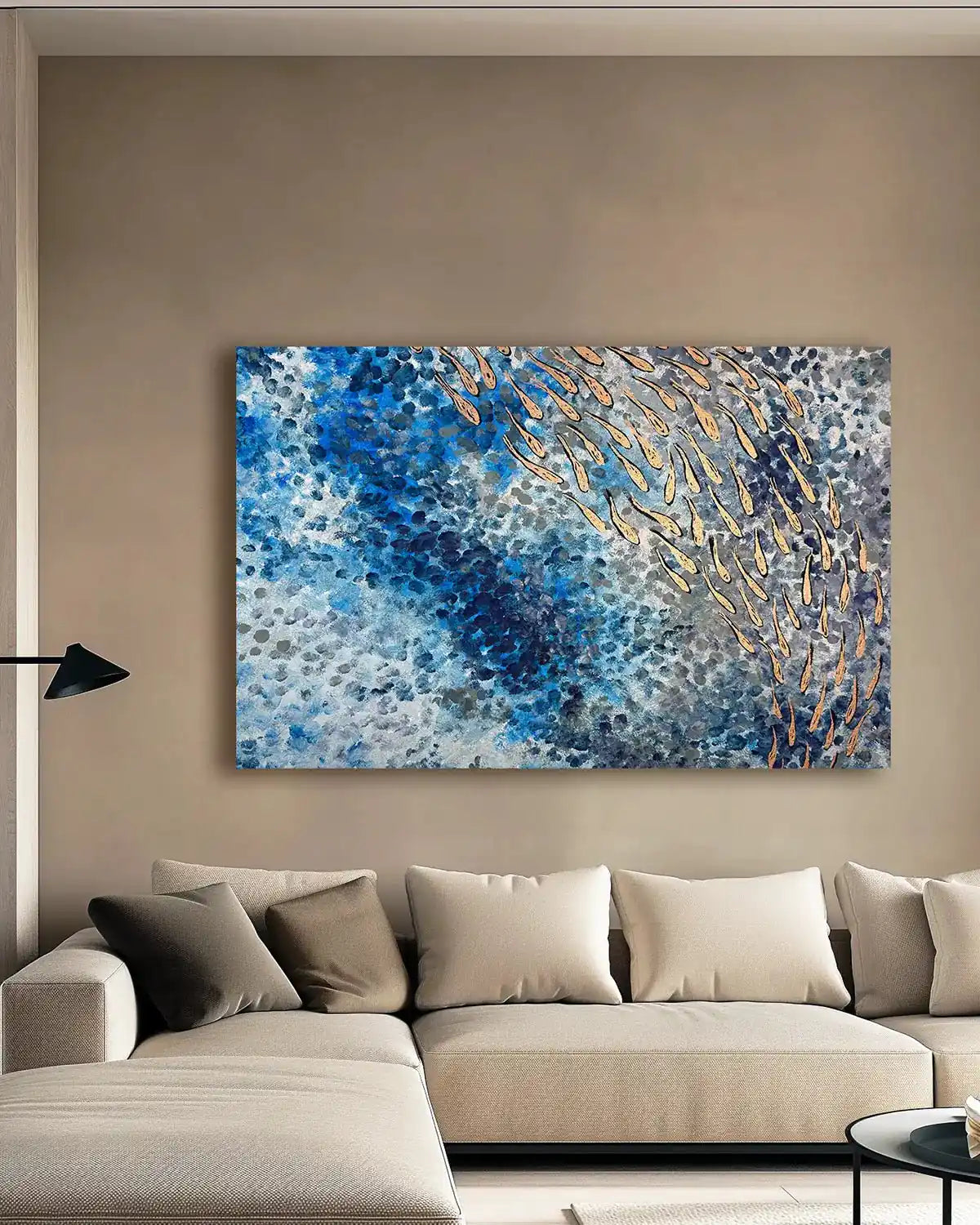 FISH VORTEX LIGHT BLUE - Alessandro Vinci - Quadri Su Commissione