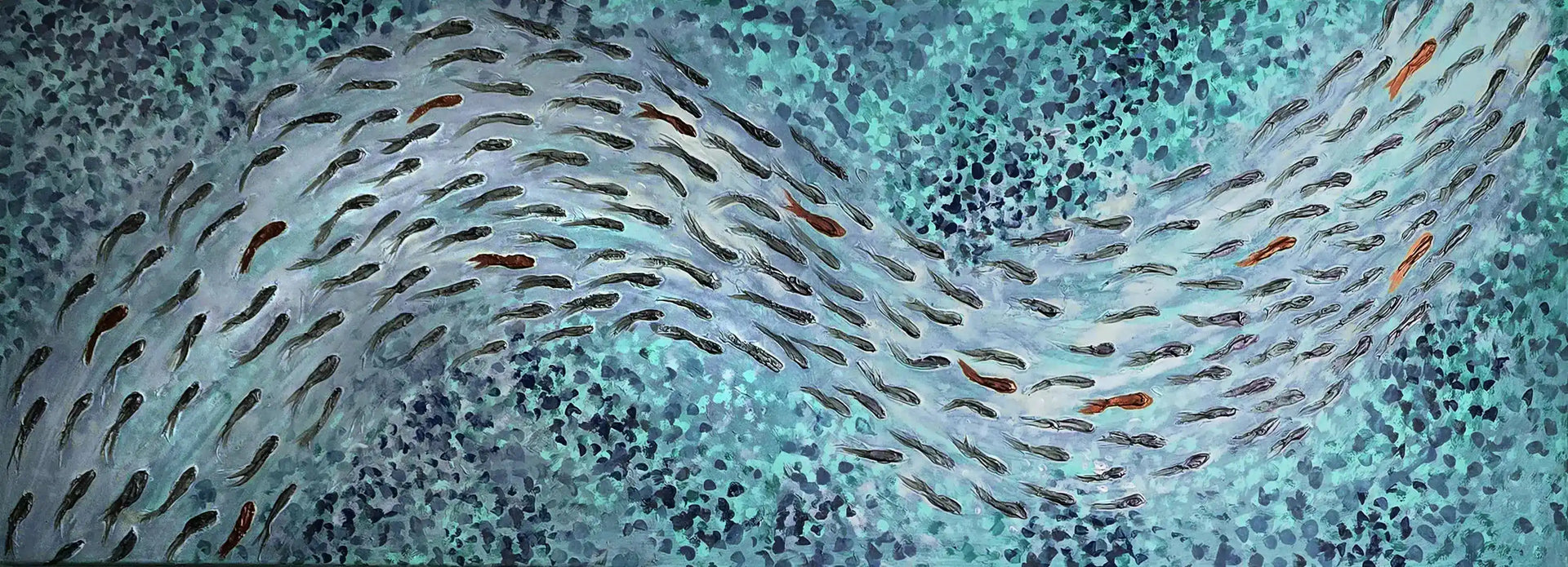 FISH VORTEX MEDITATION BLUE - Alessandro Vinci - Quadri Su Commissione