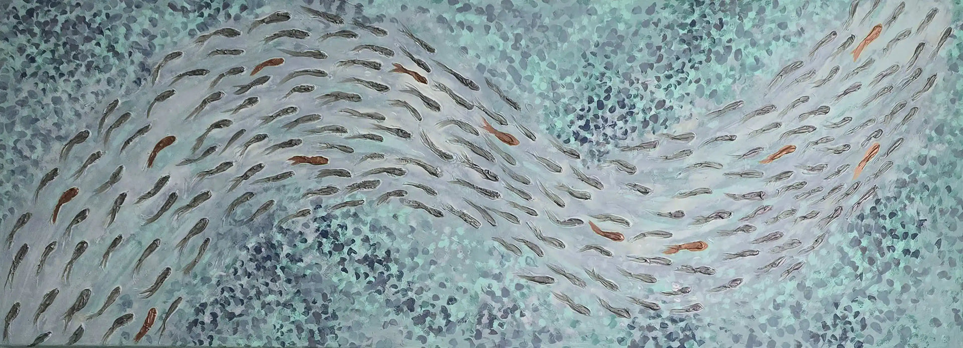 FISH VORTEX MEDITATION LIGHT BLUE - Alessandro Vinci - Quadri Su Commissione