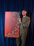 FISH VORTEX RED - Alessandro Vinci - Quadri Su Commissione